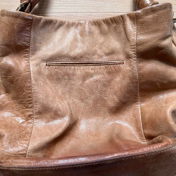 The Sak Tan Leather Floral Embossed Leather Shoulder Bag Purse Tote - Picture 5 of 7